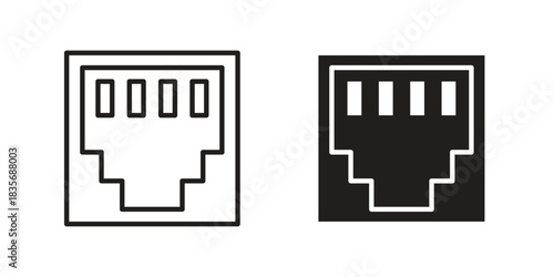 TCP icon on white background. Stock vector icon