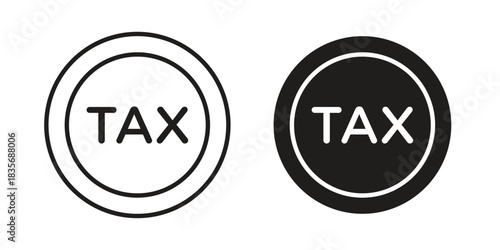 Tax free icon on white background. Stock vector icon