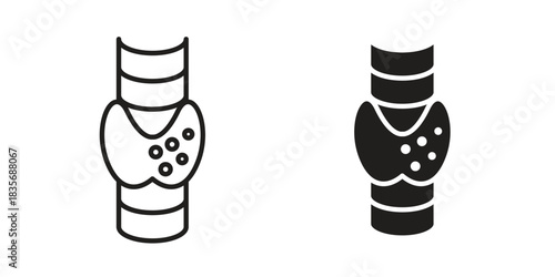 Thyroid icon on white background. Stock vector icon