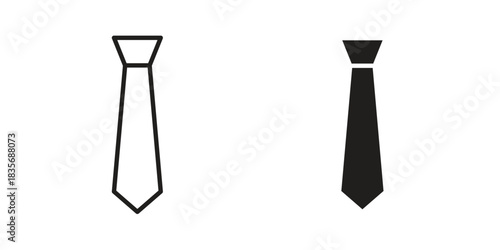 Tie icon on white background. Stock vector icon