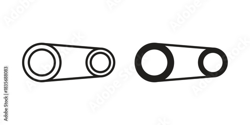 Timing belt icon on white background. Stock vector icon