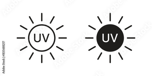 UV icon on white background. Stock vector icon