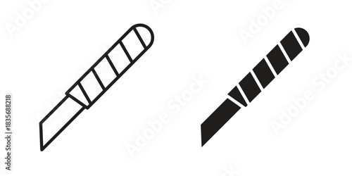 Utility knife icon on white background. Stock vector icon