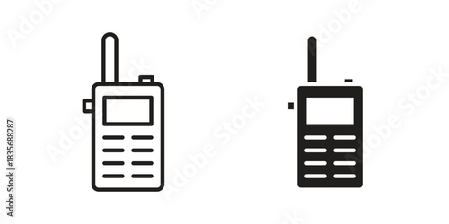 Walkie talkie icon on white background. Stock vector icon