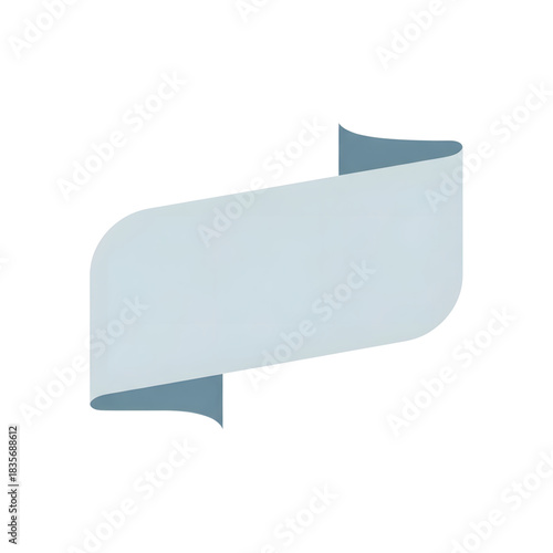 Minimal Rounded Banner Shape Isolated - Flat Design Graphic Element with Transparent Background