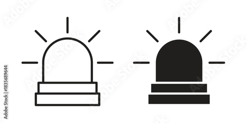 Siren icon in line design. Simple icon vector