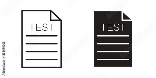 Test icon in line design. Simple icon vector