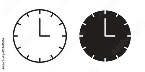 Time icon in line design. Simple icon vector