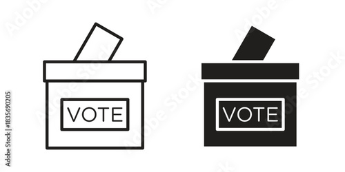 Voting icon in line design. Simple icon vector