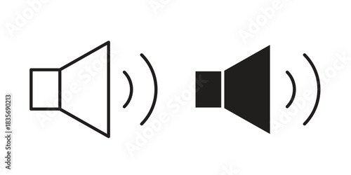 Volume icon in line design. Simple icon vector