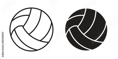 Volley ball icon in line design. Simple icon vector