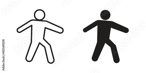 Walk icon in line design. Simple icon vector