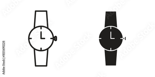 Watch icon in line design. Simple icon vector