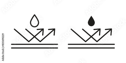 Waterproof icon in line design. Simple icon vector