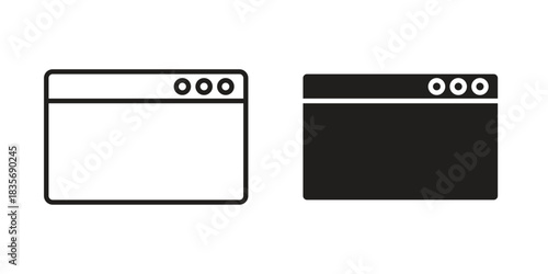 Web page icon in line design. Simple icon vector