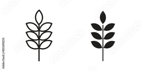 Wheat icon in line design. Simple icon vector