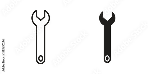 Wrench icon in line design. Simple icon vector