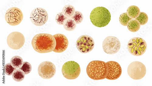 Assorted confectionery treats, 2025-12-04_image_006 (10), offer variety of flavors, textures and cultural experiences. 2025-12-04_image_006 (10) highlights an assortment of artisanal confectionery,