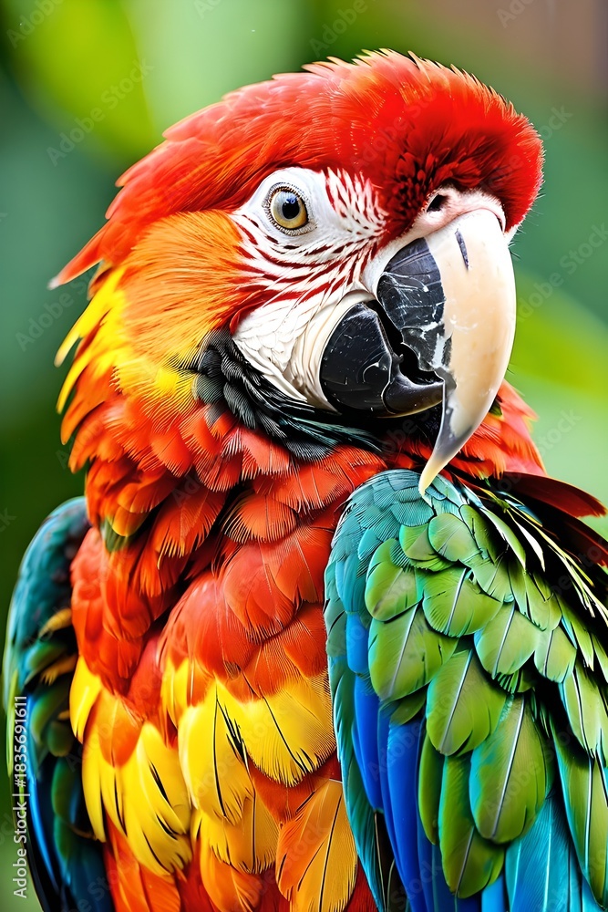 Fototapeta premium Vividly Colored Parrot