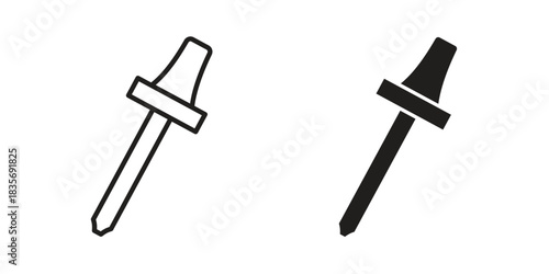 Eye dropper icon flat simple icon. Liner version - stock vector.