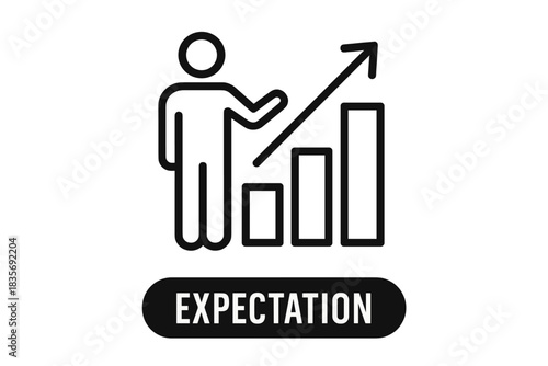 Business person presenting growth chart showing positive expectation and performance increase