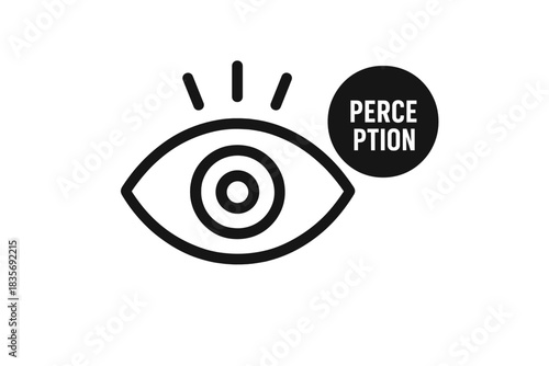 Minimalist eye symbol representing visual awareness and human perception