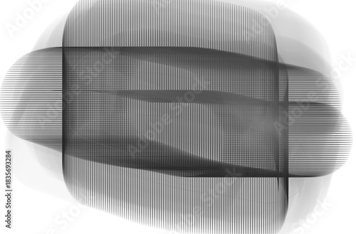 Abstract grayscale design featuring intersecting lines and blurred edges creating a dynamic pattern