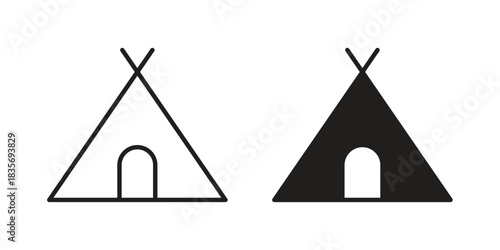 Tent icon for your website design, logo, app, UI. EPS10