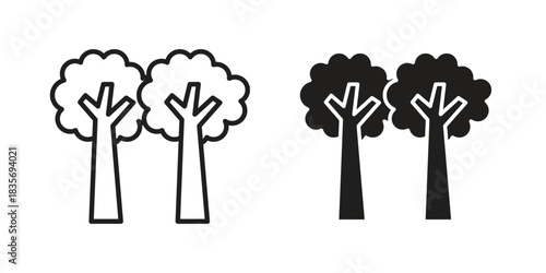Trees icon for your website design, logo, app, UI. EPS10