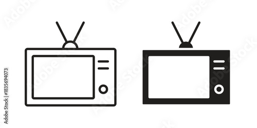 Tv retro icon for your website design, logo, app, UI. EPS10