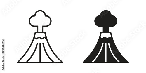Volcano icon for your website design, logo, app, UI. EPS10