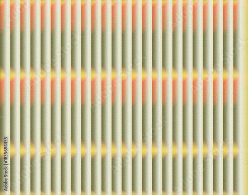 Cylindrical Optical Illusion Pattern – Alternating Color Bands with Grain Texture and Depth Vibration Effect.