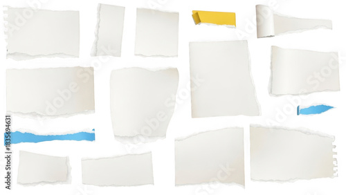 Wallpaper Mural Torn paper pieces set Torontodigital.ca