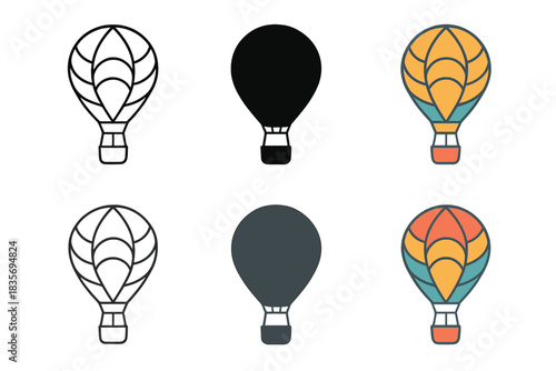 Abstract Balloon Harmony. Balloon Sky Basket, abstract aerial harmony combining height, lightness, and drifting symmetry, first in