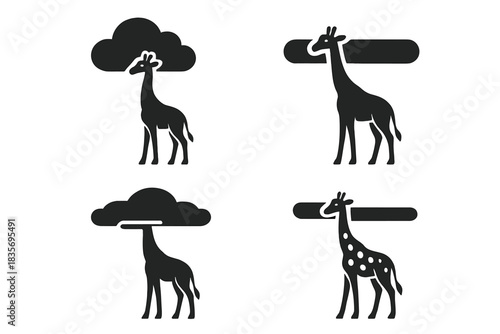 Atmospheric Sky Creatures. Icons for: a cloudbank shading a graceful giant, a vapor curtain resting above a tall roamer, a sky