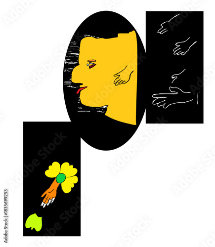Speech Therapy Articulation Icon Language Learning Communication Dieting Hunger Food Tasting Sensory Profile Logo Vector
