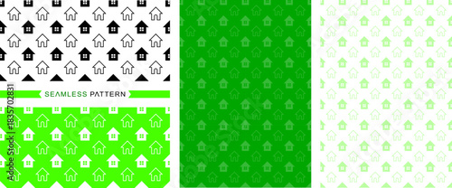 Home symbol Seamless pattern, house seamless background, colors easily changed, vector and illustration.
