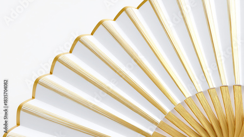 白い背景に配置された高級感のある扇子
