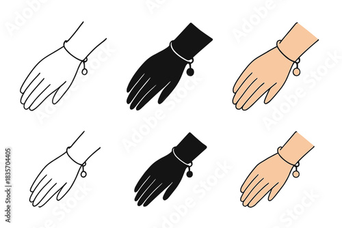 Charming Bracelet Designs. Delicate bracelet encircling wrist with small dangling charm, soft circular balance, first in line