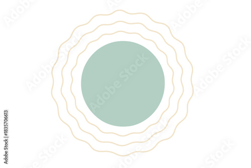 Calm Breathing Interface. a breathing app interface with expanding circles and calm rhythmic motion lines, soft teal and sand