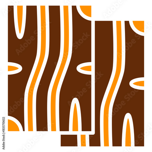 Board Dual Tone Color Icon, Mini Illustration Relate To Carpentry, Wood Industry. Use For Modern Concept, Ui, Ux Web And App Development.