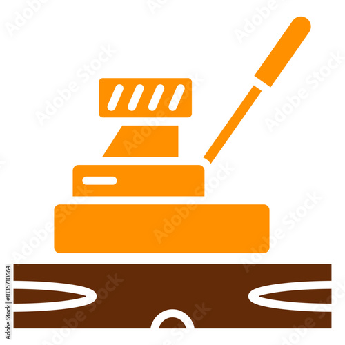 Sanding Machine Dual Tone Color Icon, Mini Illustration Relate To Carpentry, Wood Industry. Use For Modern Concept, Ui, Ux Web And App Development.