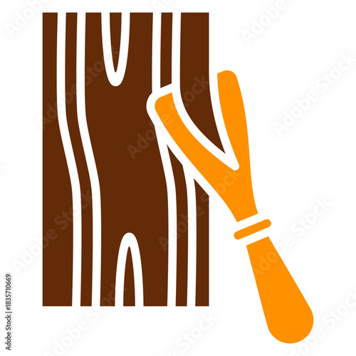 Scraper Dual Tone Color Icon, Mini Illustration Relate To Carpentry, Wood Industry. Use For Modern Concept, Ui, Ux Web And App Development.