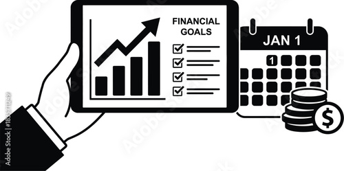 Financial Goals Concept for New Year Planning