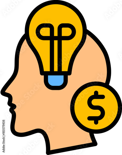 Business Idea lineal color icon