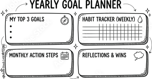 New Year Goal Tracker Template for Personal Planning