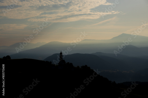 sunrise in the mountains