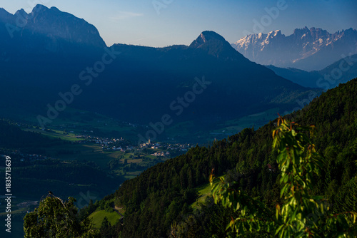 mountains in the morning