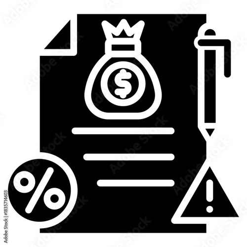 Debt Payment glyph icon