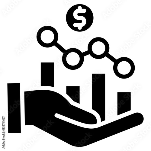 Financial Decline glyph icon